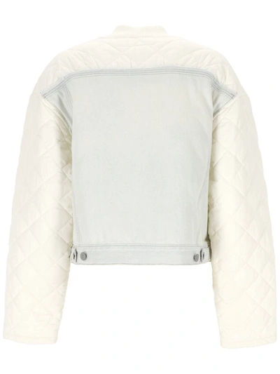 Shop Mm6 Maison Margiela Jackets In White Denim