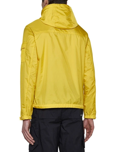 Shop Moncler Coats In Yellow