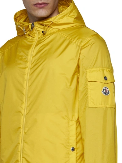 Shop Moncler Coats In Yellow