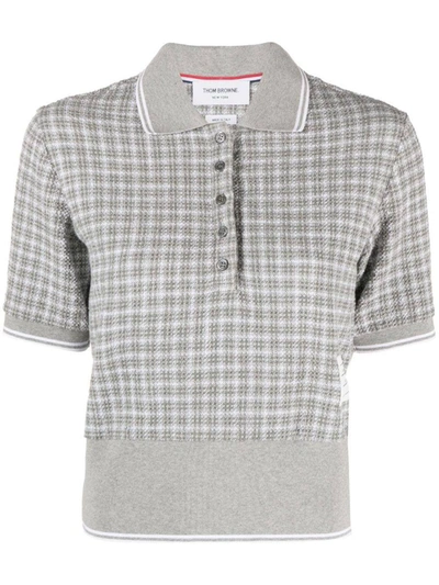 Shop Thom Browne T-shirts And Polos In Med Grey
