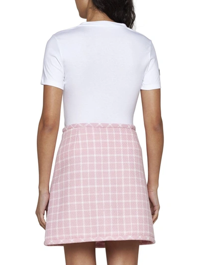 Shop Versace Skirts In Pastel Pink + White