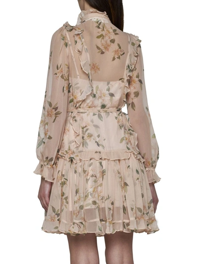 Shop Zimmermann Dresses In Coral Camellia