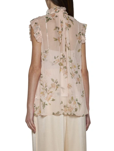 Shop Zimmermann Top In Coral Camellia