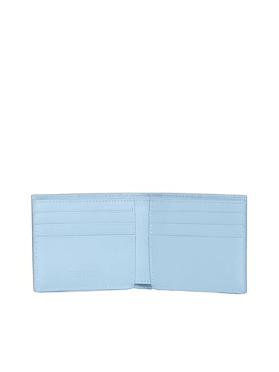 Shop Bottega Veneta Wallets In Blue Melange Ice G