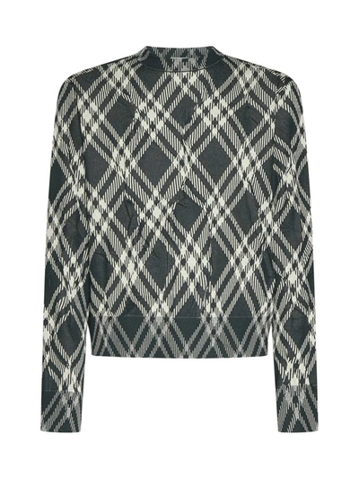 Shop Burberry Sweaters In Ivy Ip Check