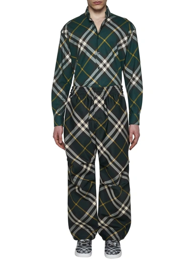 Shop Burberry Trousers In Ivy Ip Check