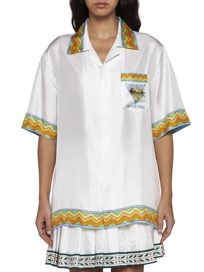 Shop Casablanca Shirts In Afro Cubism Tennis Club