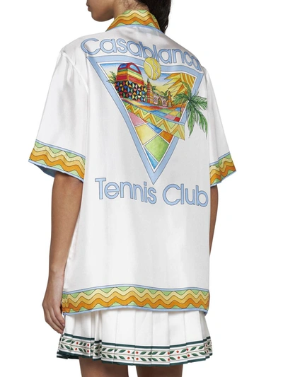 Shop Casablanca Shirts In Afro Cubism Tennis Club