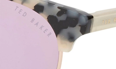 Shop Ted Baker 54mm Round Sunglasses In Ivory Tortoise