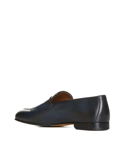 Shop Doucal's Flat Shoes In Indigo + F.do Nero
