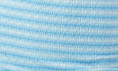 Shop O'neill Kadey Stripe Textured Knit Minidress In Azure Blue