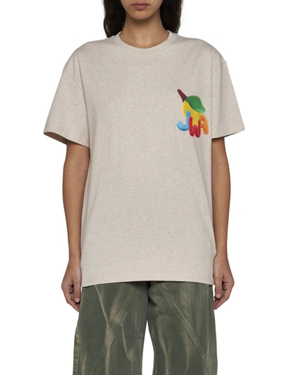 Shop Jw Anderson T-shirts And Polos In Oatmeal Melange