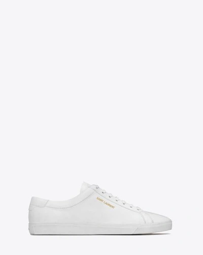 Shop Saint Laurent "andy" Low-top Sneakers In White
