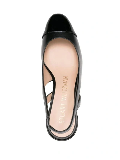 Shop Stuart Weitzman Sleek 50 Slingback Shoes In Black