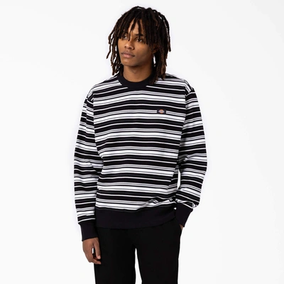 Shop Dickies Westover Striped Crew Neck Sweatshirt In Black