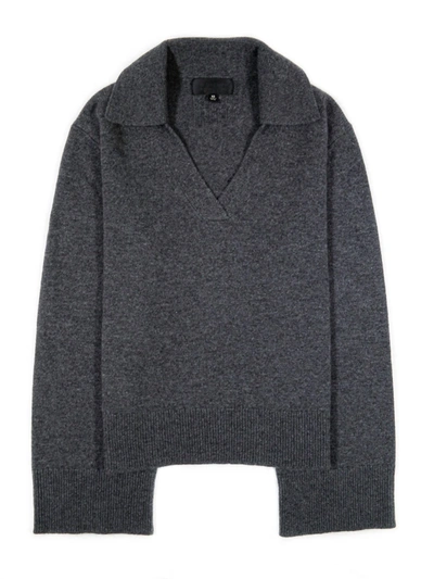 Shop Nili Lotan Women's Silvio Sweater In Charcoal In Grey