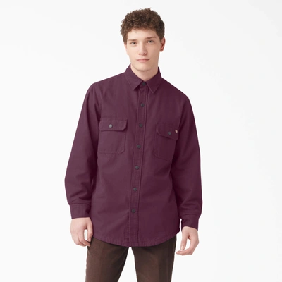 Shop Dickies Duck Flannel-lined Shirt In Red