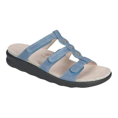 Shop Sas Naples Sandal - Medium In Denim In Blue