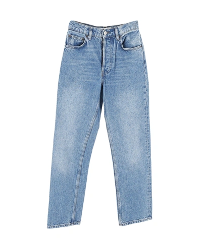 Shop Reformation Cynthia High Rise Jeans In Blue Cotton
