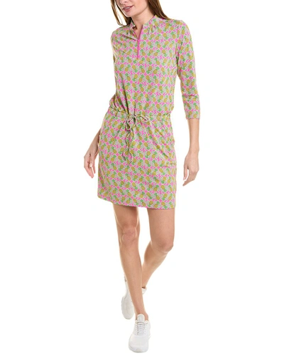 Shop Ibkul 3/4-sleeve Drawstring Dress In Multi