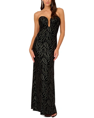 Shop Liv Foster Velvet Strapless Gown In Black