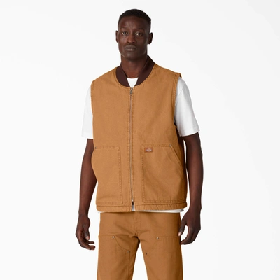 Dickies Duck Vest In Brown