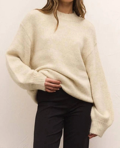 Shop Z Supply Danica Sweater In Light Oatmeal Heather In Beige