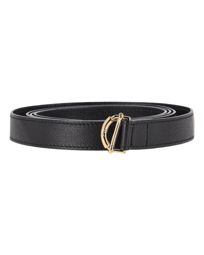 Shop Chloé Buckle Belt In Black Leather