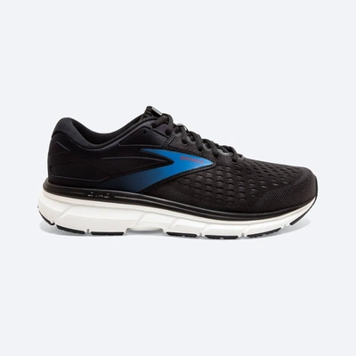 Shop Brooks Men's Dyad 11 Running Shoes - 2e/wide Width In Black/ebony/blue
