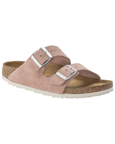 Shop Birkenstock Arizona Soft Footbed Suede Sandal In Pink