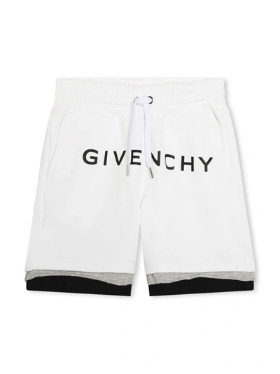 Shop Givenchy Kids Shorts In White