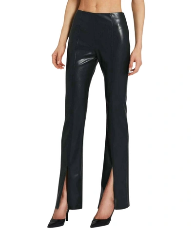 Shop Amanda Uprichard Tavira Faux Leather Pants In Black In Blue