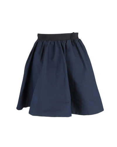 Shop Acne Studios Voluminous Skirt In Navy Blue Polyester
