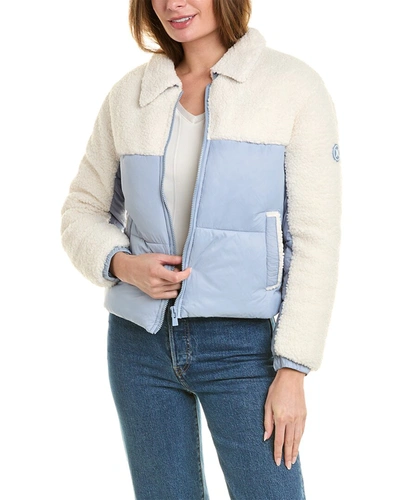 Shop Hurley Chelsea Cropped Quilted Jacket In Blue