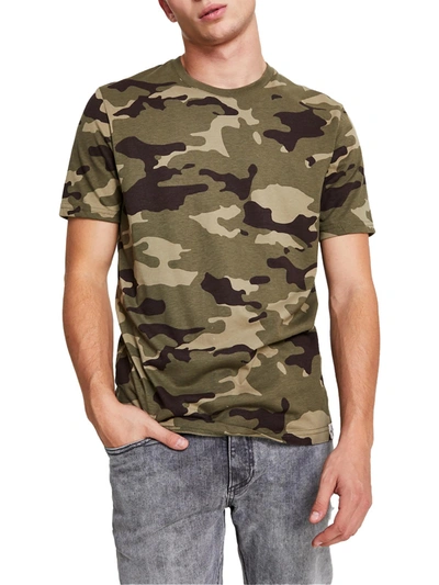 Shop Sun + Stone Mens Camo Short Sleeve T-shirt In Green
