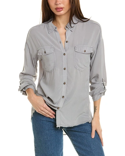 Shop Xcvi Wearables Whitson Shirt In Grey