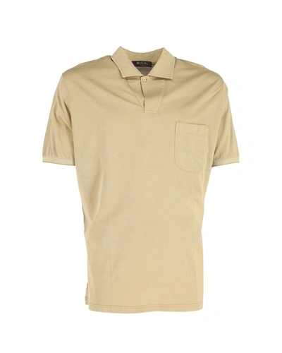 Shop Loro Piana Chest Pocket Polo Shirt In Beige Cotton