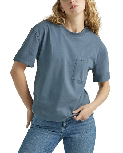 Shop Lee Utility Pocket T-shirt In Blue
