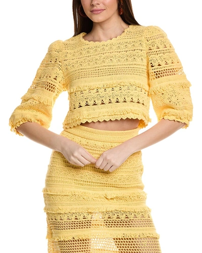 Shop Maje Sweater In Yellow