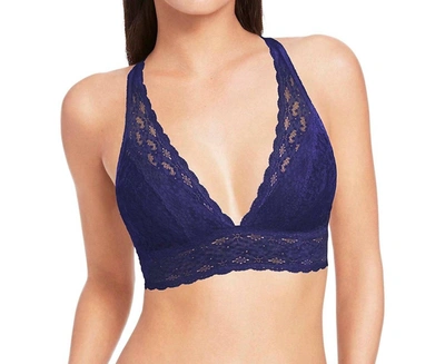 Shop Wacoal Halo Lace Soft Cup Bralette Bra In Astral Aura In Blue