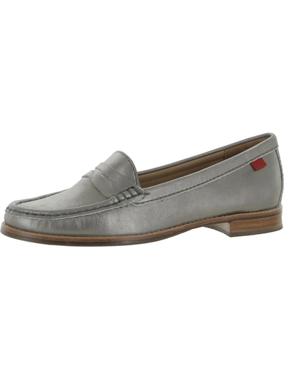 Shop Marc Joseph East Village Womens Padded Insole Slip On Penny Loafers In Grey