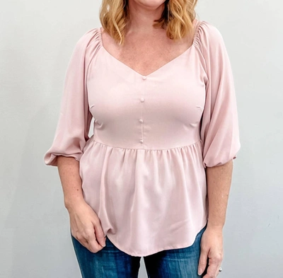 Shop Andree By Unit Anything For Love Top In Blush In Pink