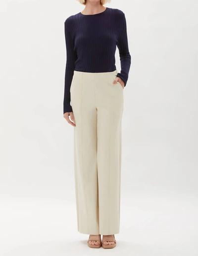 Shop Ecru Atherton Full Leg Trouser In Natural In Beige