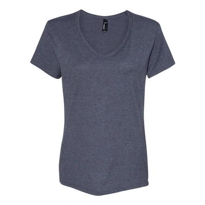 Shop Hanes Perfect-t Womens V-neck T-shirt In Blue