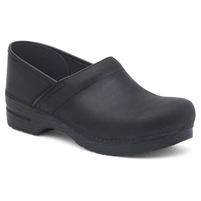 Dansko Women's Professional Clog - Narrow Width In Black Oiled In Multi