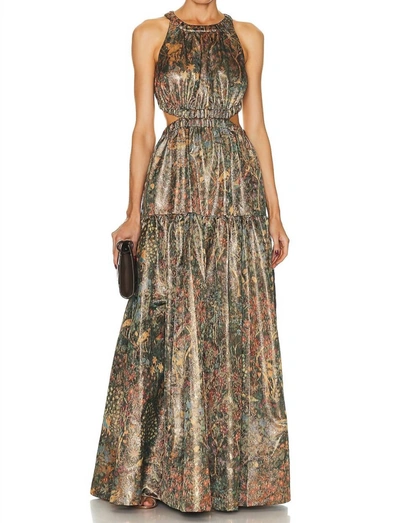 Shop Ulla Johnson Celestina Gown In Woodland In Gold