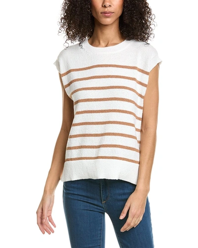 Shop Bobeau Stripe Sweater Top In Brown