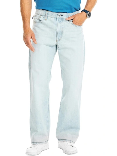 Shop Nautica Mens Relaxed Original Fit Straight Leg Jeans In Blue