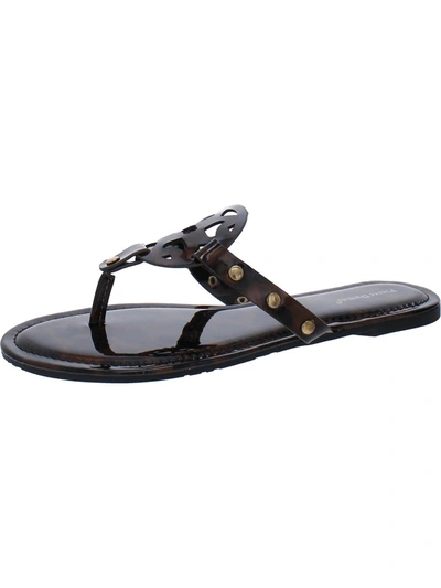 Shop Pierre Dumas Limit-20 Womens Summer Slip On Thong Sandals In Black