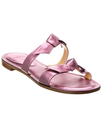 Shop Alexandre Birman Clarita Leather Sandal In Purple